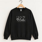 I Know Better, I Simply Chose Otherwise crewneck sweatshirt in Black on a wooden hanger